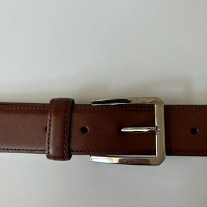 Lejon Holden Chili Color Stitch Genuine Leather Dress Belt Size 36